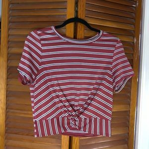 Rust striped top